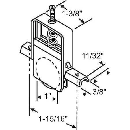Strybuc Patio Screen Door Roller Assy. 10-404